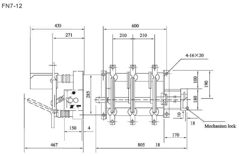 Fn7-12 Series Indoor AC Hv Load Switch-Fuse Combination Apparatus