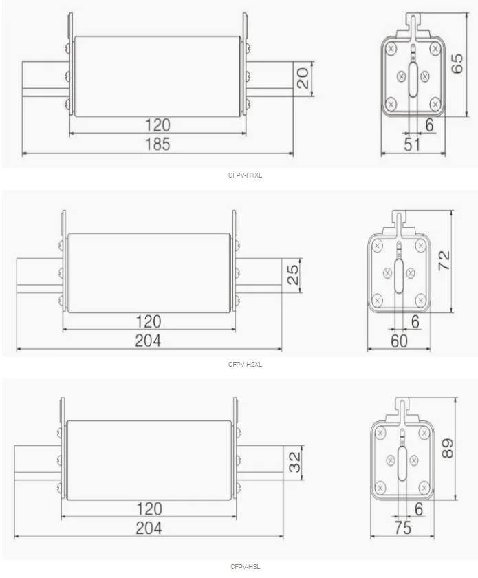 Nh Solar PV Fuse Gpv 500A 1000VDC