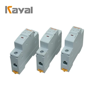 Kayal Manufacturing 12 voltios 48V fusibles eléctricos interruptores 2A 4A 5A 10A 13A 15A 25A 63A PV DC precio de enlace de fusible