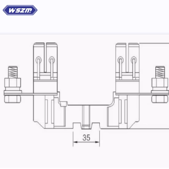 Base de fusible PV Nh 1000 V CC Nh00 Nh1 Nh2 Nh3 Tamaño